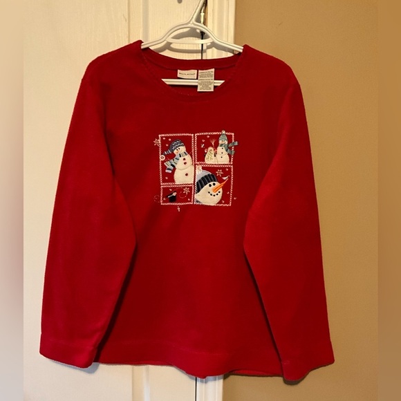 White Stag Tops - White Stag Red Women’s Sweatshirt with Snowman Design Size XL 16-18.